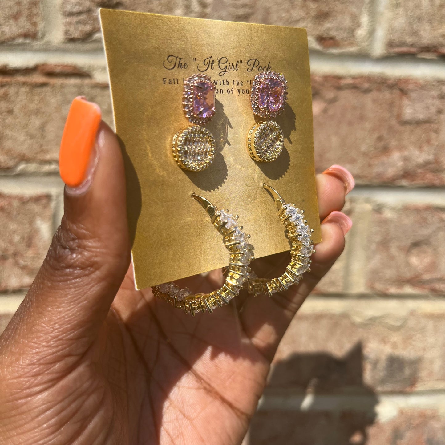 "IT GIRL" CZ EARRING PACK FEAT. CASHMERE