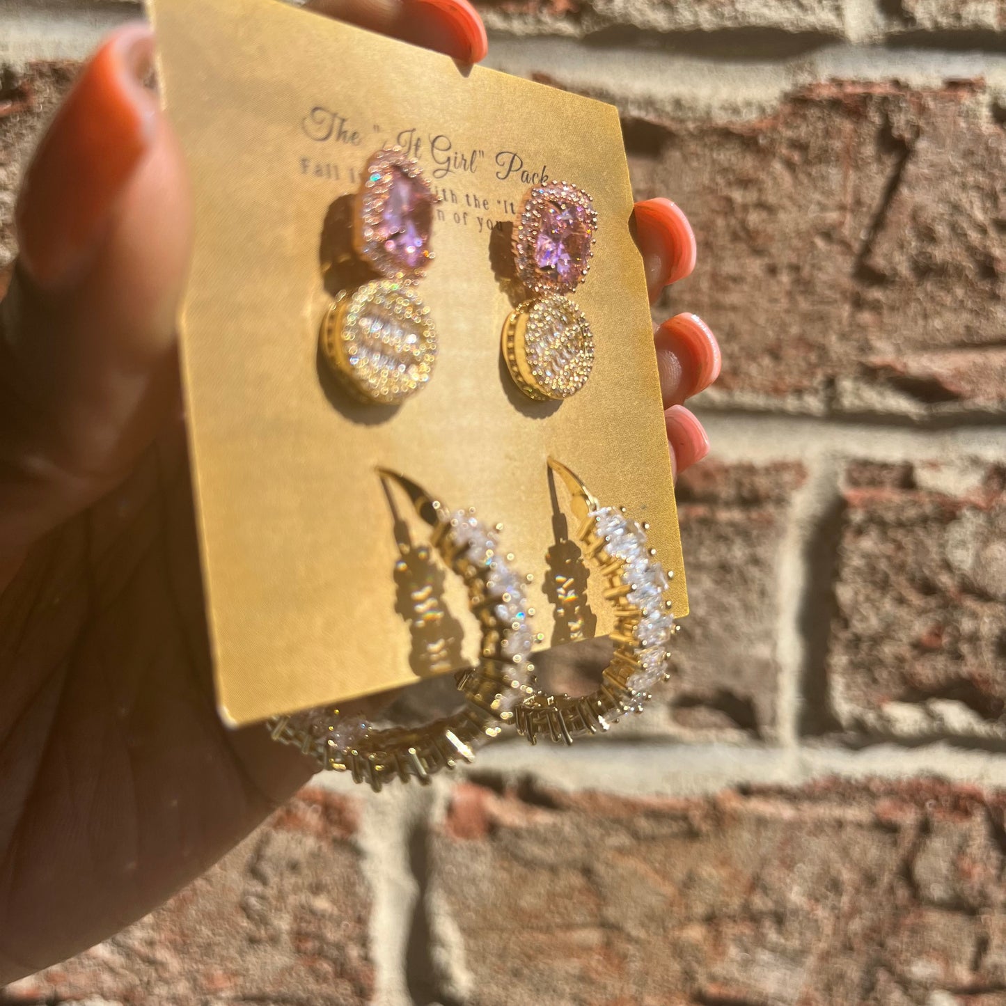 "IT GIRL" CZ EARRING PACK FEAT. CASHMERE