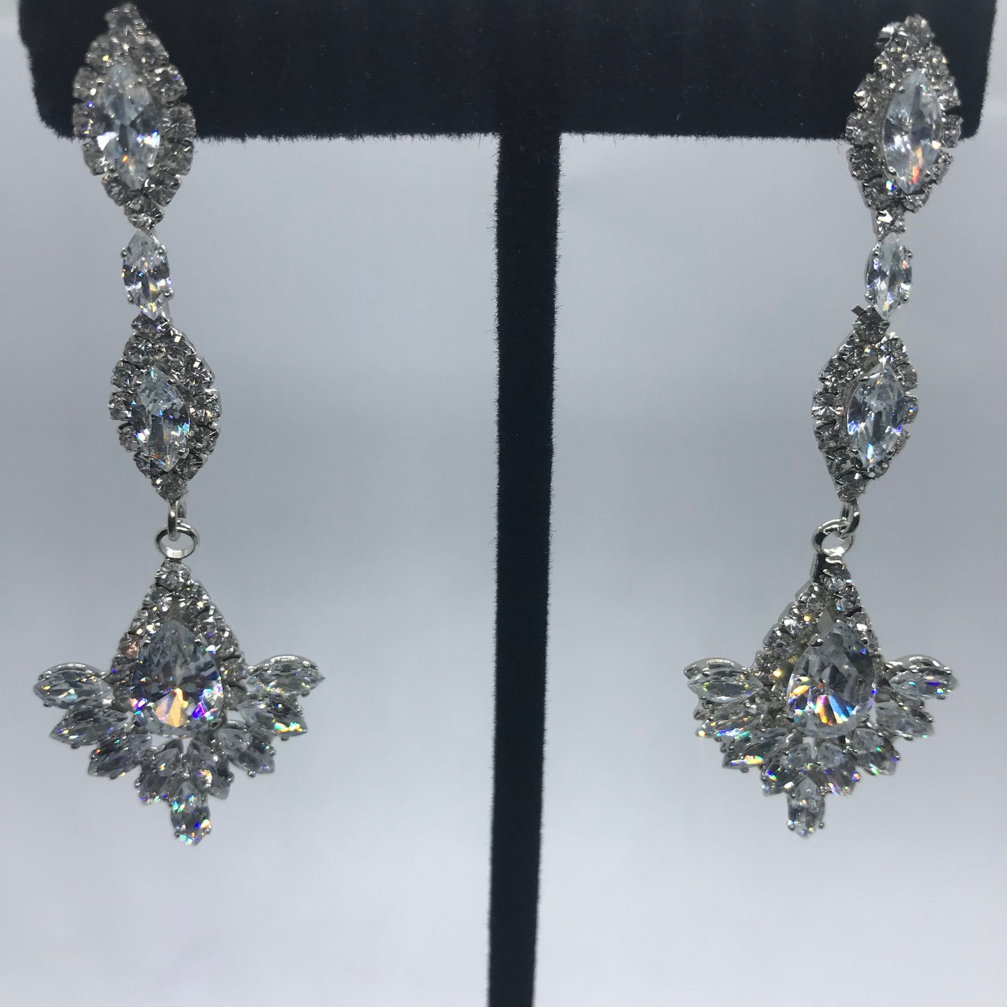 MARQUISE CZ BRIDAL EARRINGS