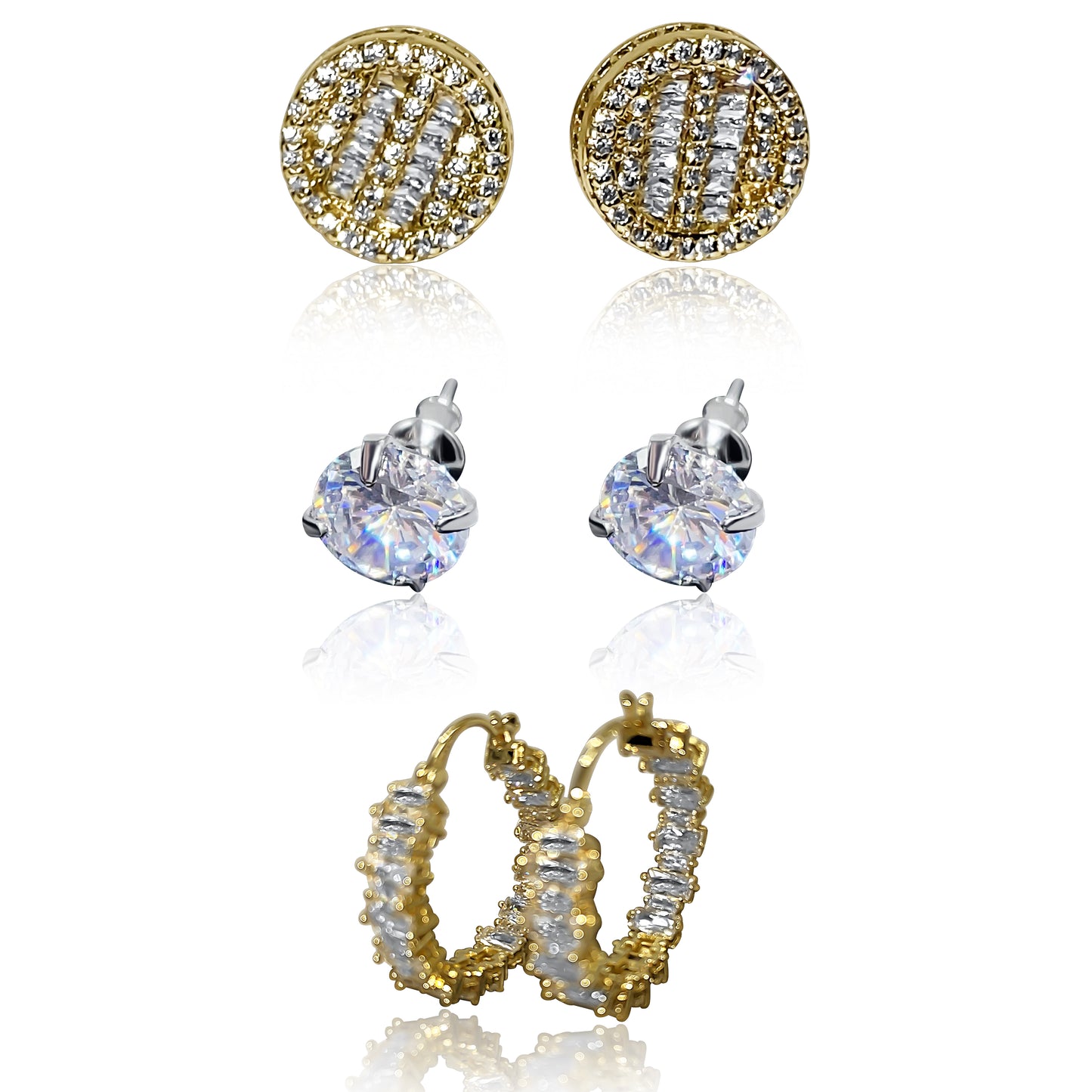 "IT GIRL" CUBIC ZIRCONIA EARRING PACK