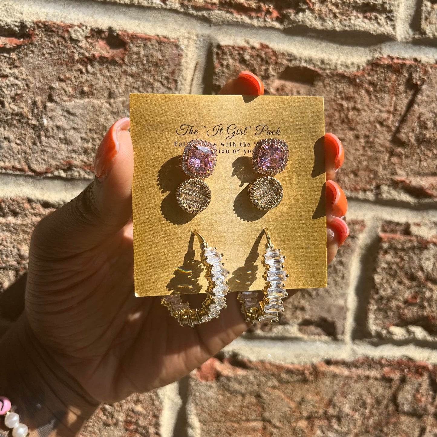 "IT GIRL" CZ EARRING PACK FEAT. CASHMERE