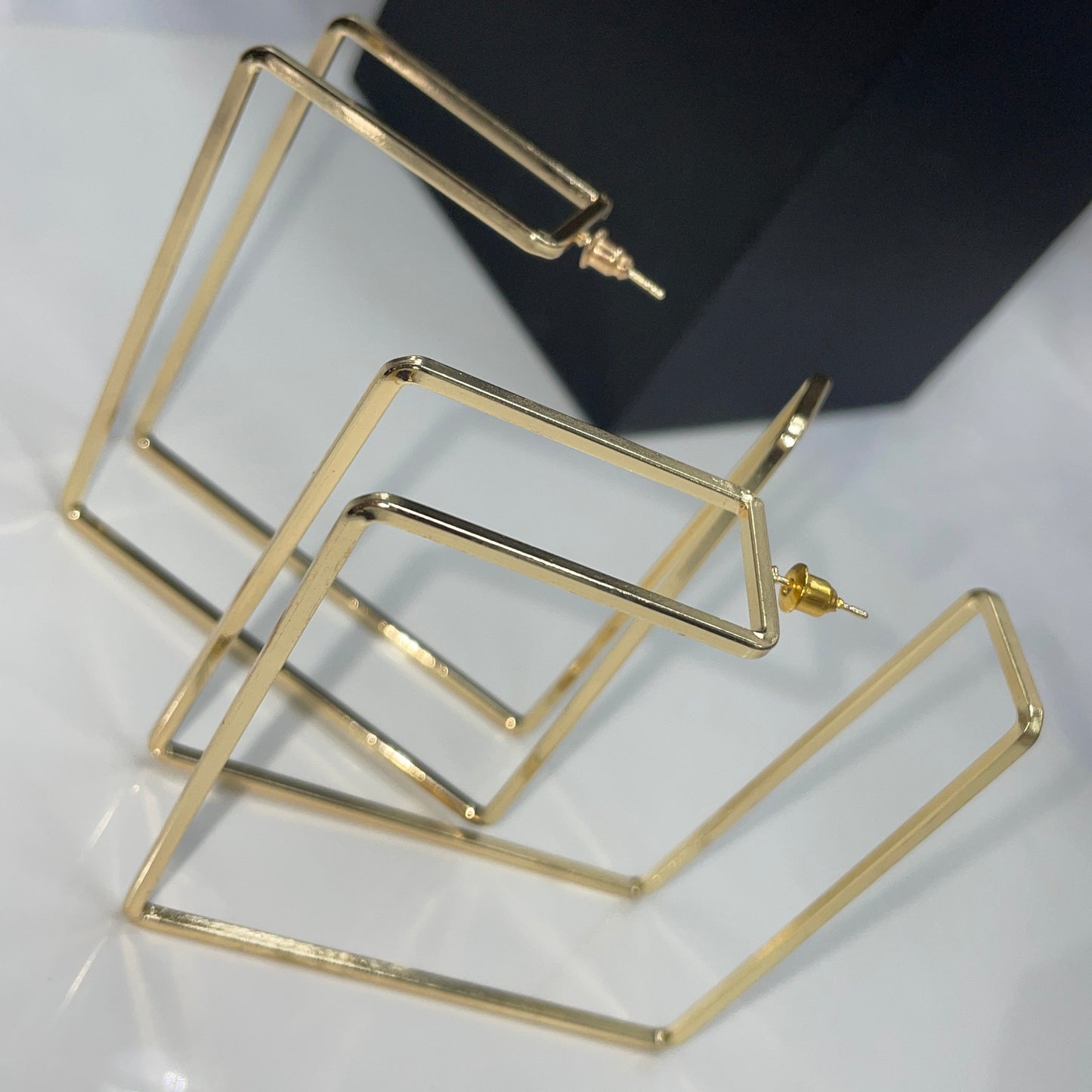 GABRIELLA GOLD SQUARE EARRINGS