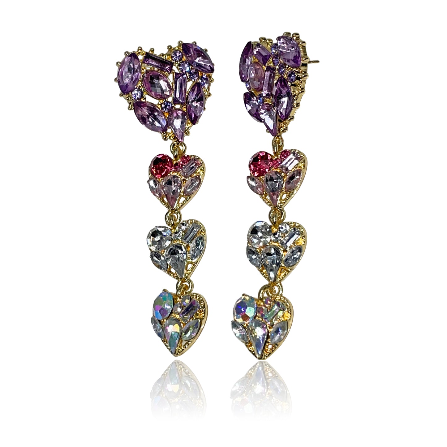 LALONI PURPLE HEART EARRINGS