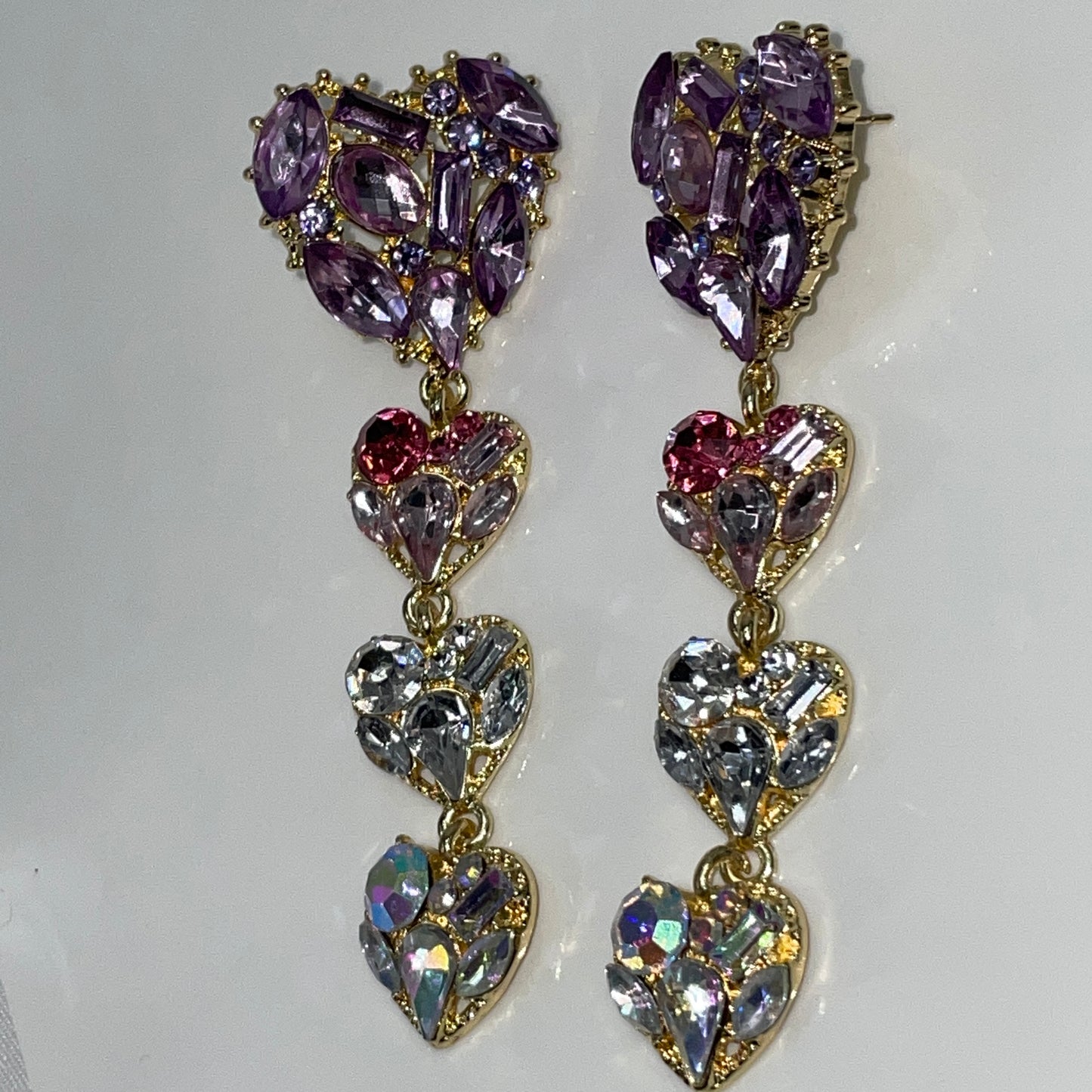 LALONI PURPLE HEART EARRINGS